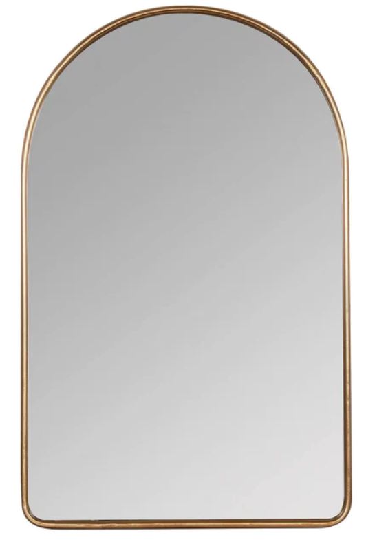 Fall Arched Wall Mirror With Brass Frame 0