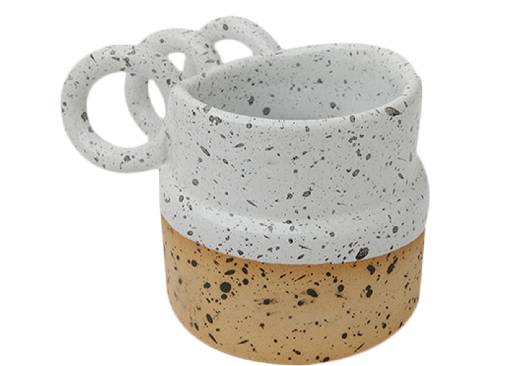 Gi Designs Triple Hoop Mug White 240ml 0