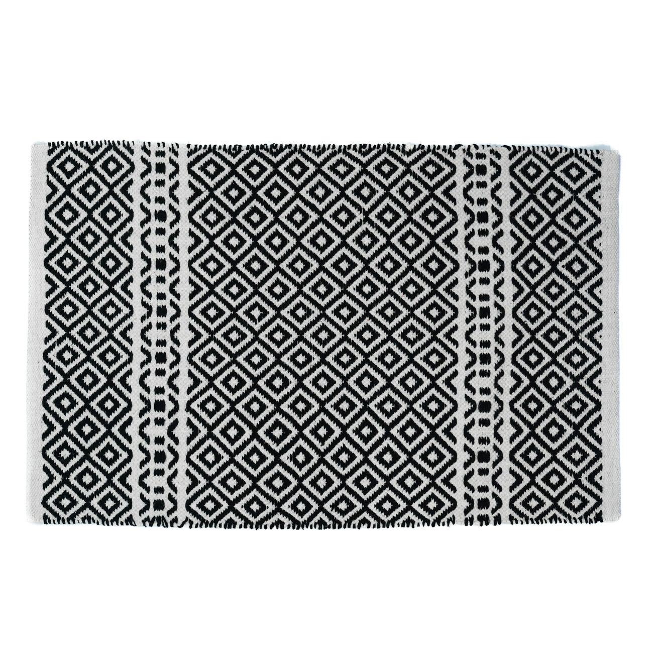 Black Diamonds Cotton Floormat 0