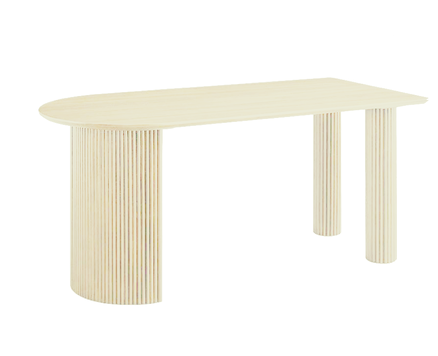 Cresent Dining Table With Rounded Legs image