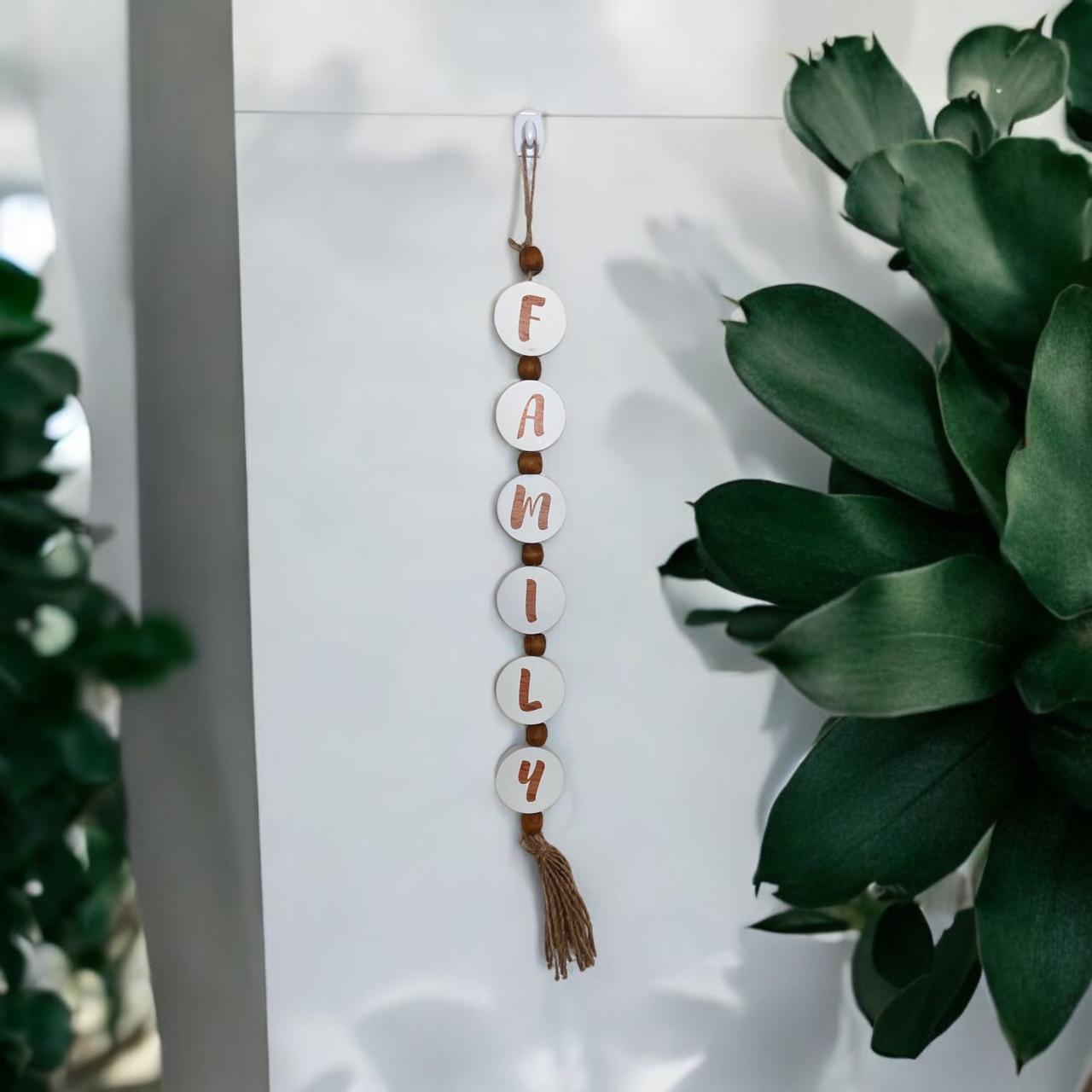 Family Letters beads garland White 0