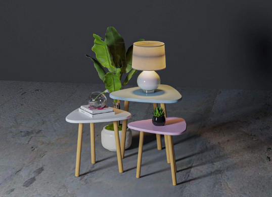 Colorful Trio Side Table set 0