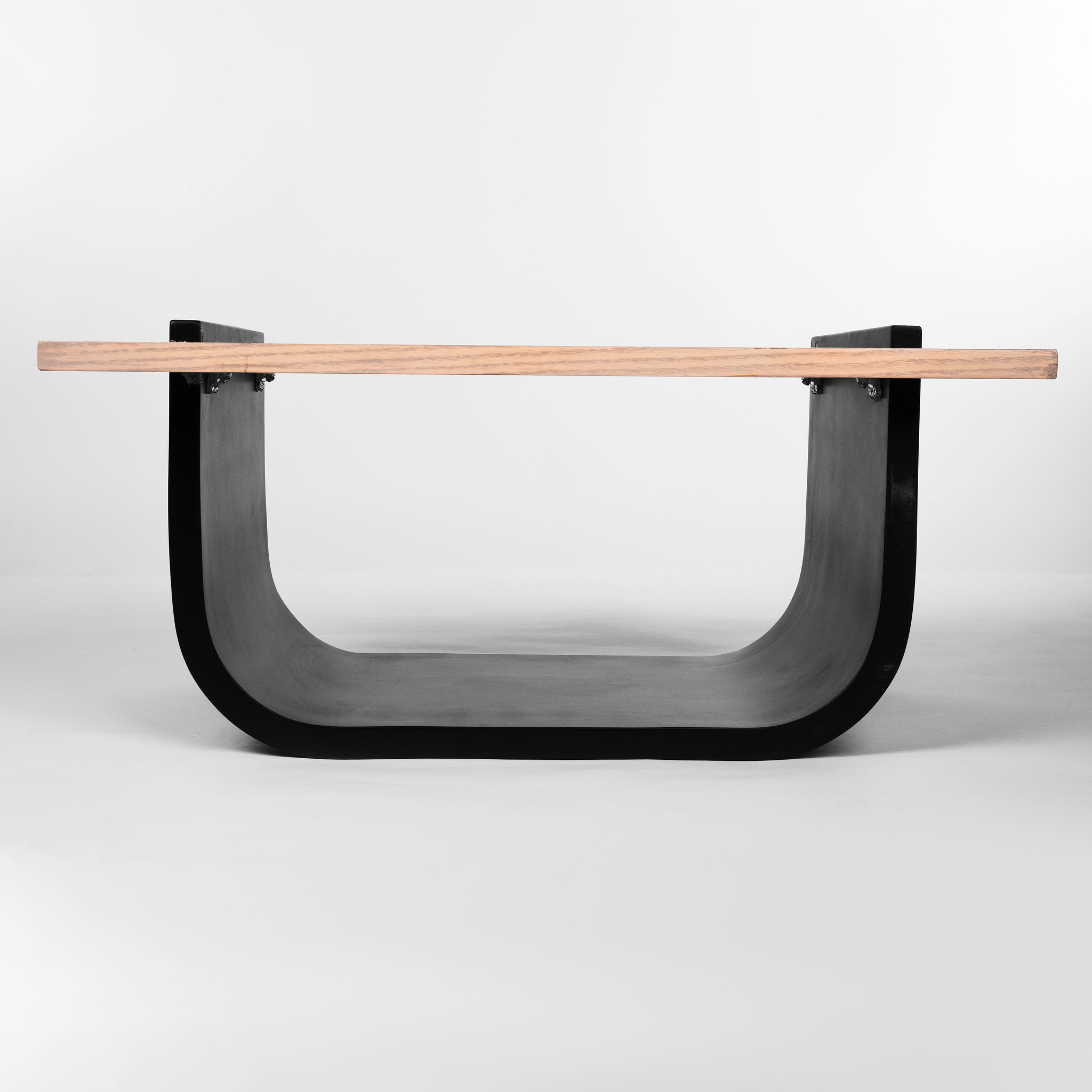 Oak Coffee Table - North American Material - Black Base 2