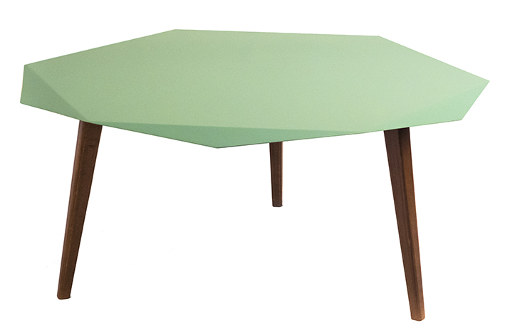 Hexi Coffee Table In Beech Wood & Slanted Legs 0