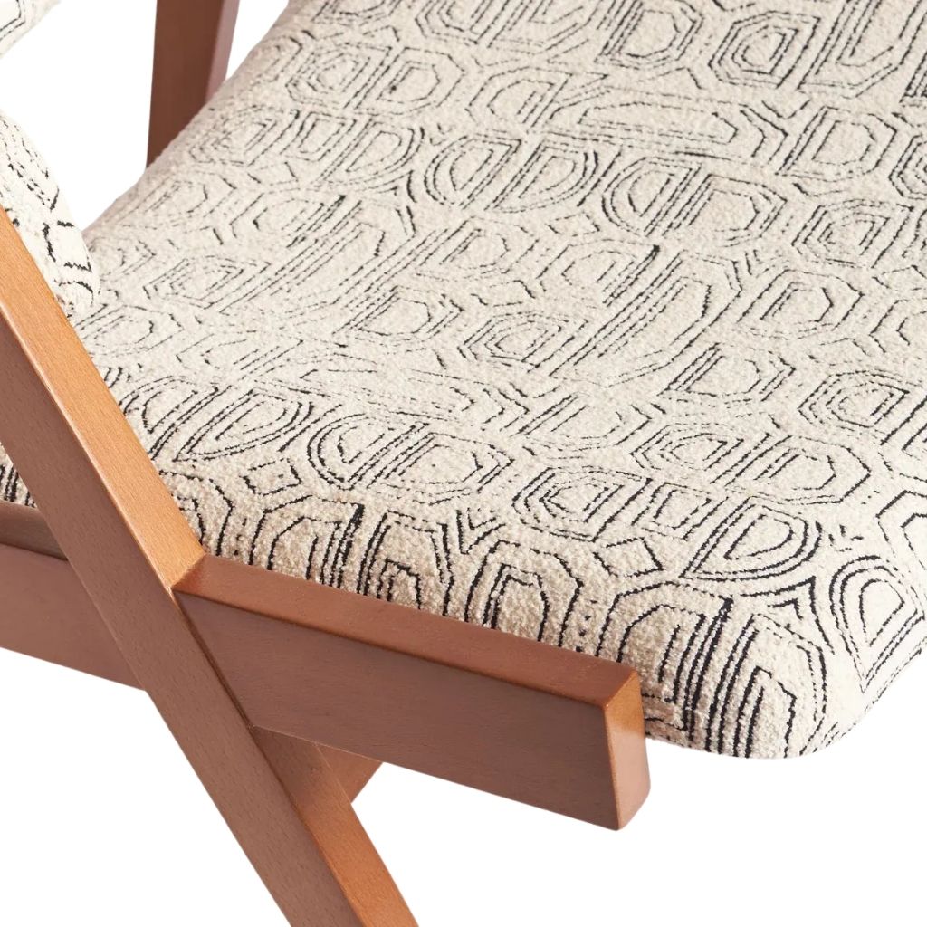Simone - Statement Chair - With Printed Boucle Fabric 3