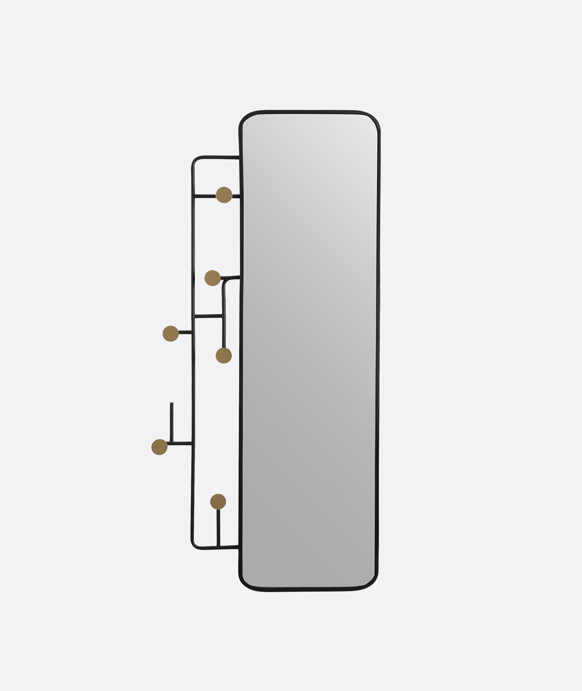 Black & Gold Modern Wall Mirror – Steel Frame Design 0