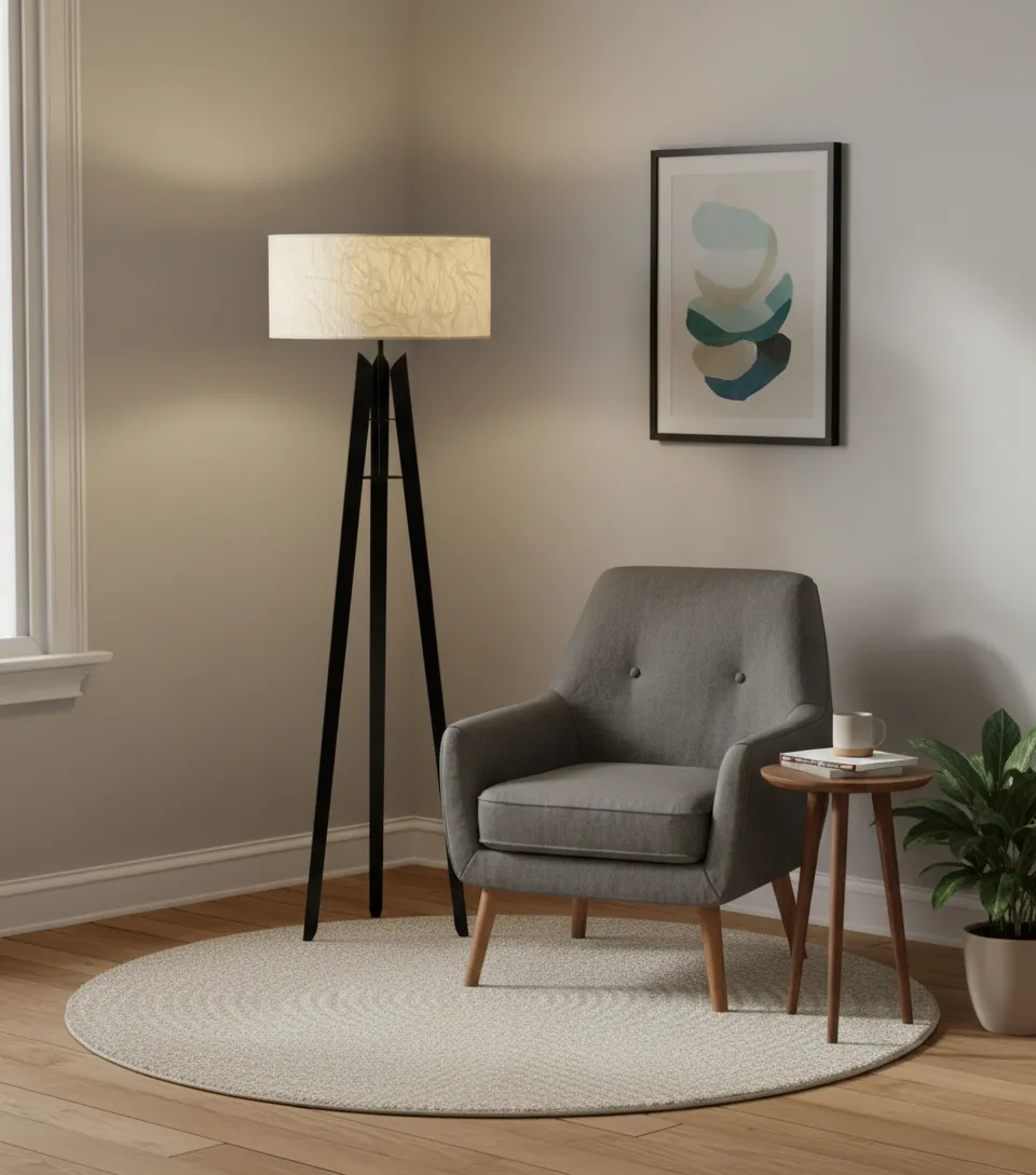 Black Tripod Stand Lamp 1