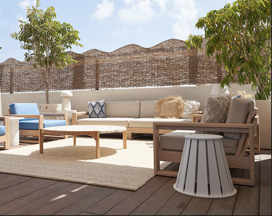 Tarboosh Side Table Set From Palms Ribs With Round Top 2