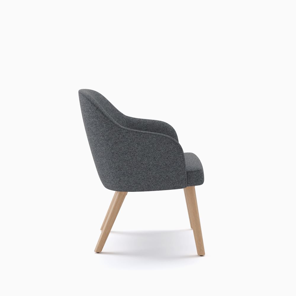 Lilly Arm Chair With Sponge Seat & Wooden Legs - Hippo59 3