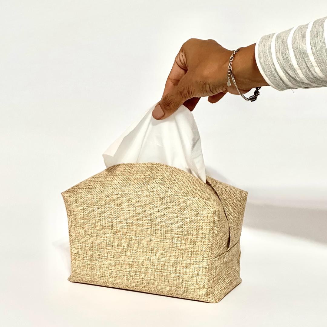 Jute tissue box cover 0