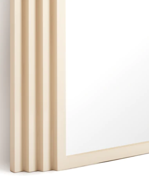 Danni Art Deco Arch Mirror With Neutral Frame Finish 1