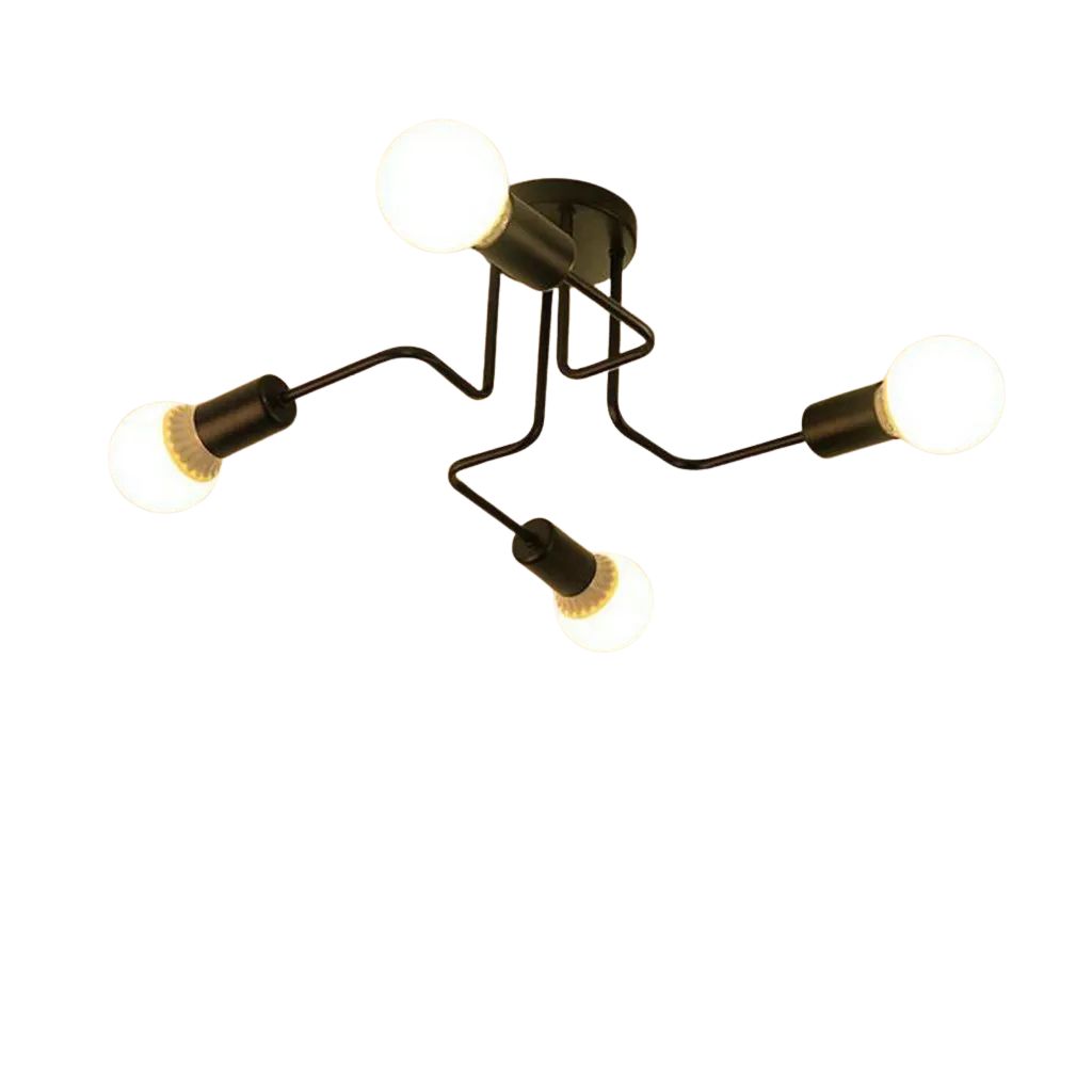 Evie Ceiling Lamp - Black & Gold - YLS.YL567-3B 0