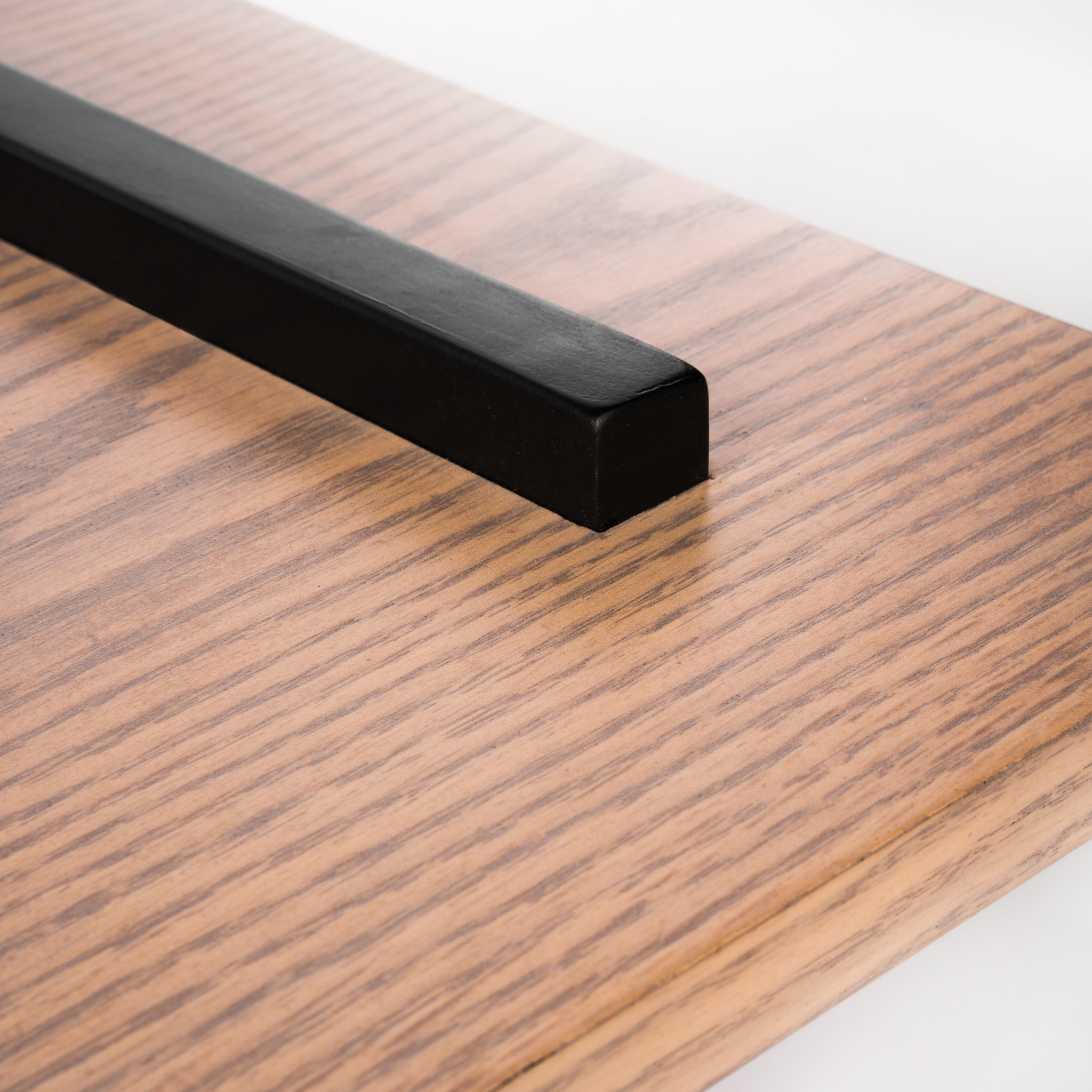 Oak Coffee Table - North American Material - Black Base 1