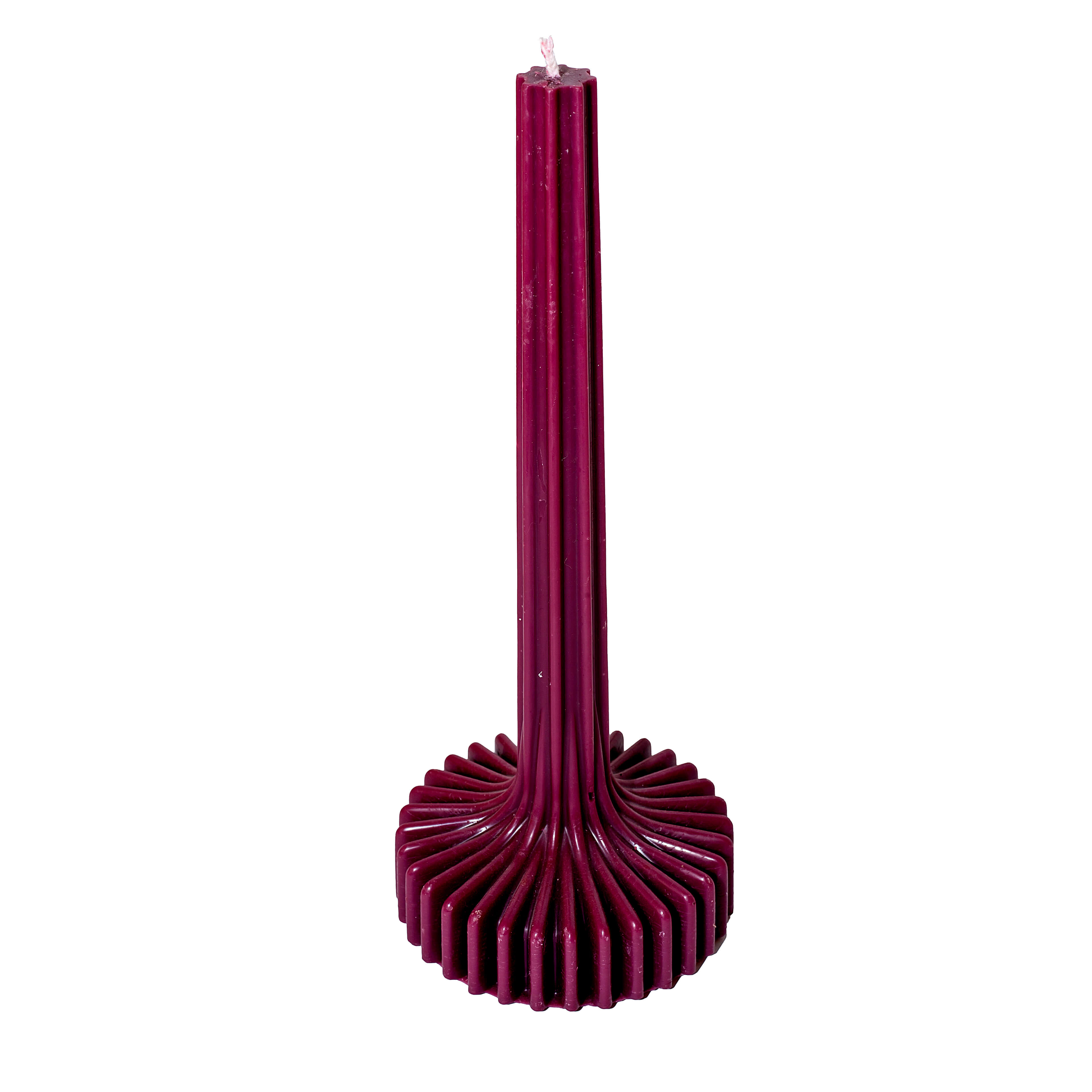 Ribbed Pillar Candle - Modern Elegance 0