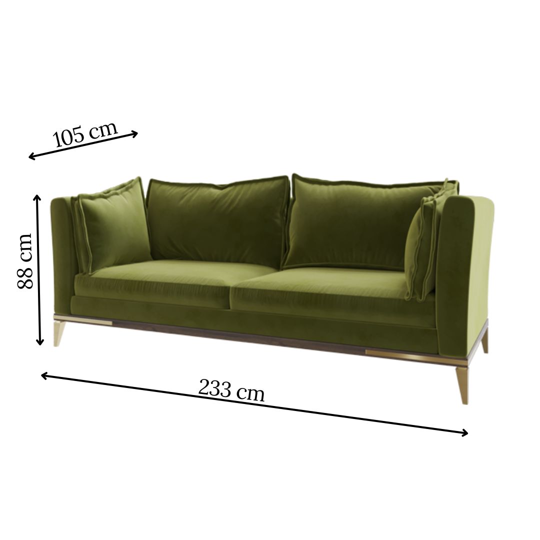 Luxurious Sofa I - Massive Beech Wood - Premium Fabric 2