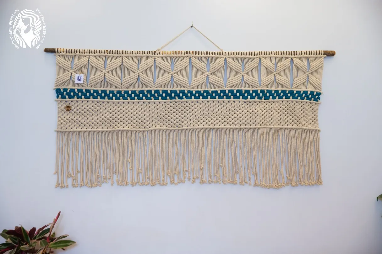 A Weaving Turquoise Wall Hanging 0