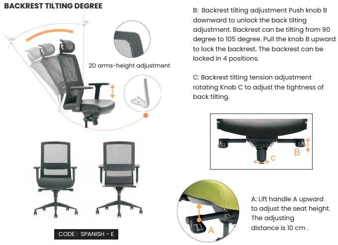 Spanish-M Desk Chair 1