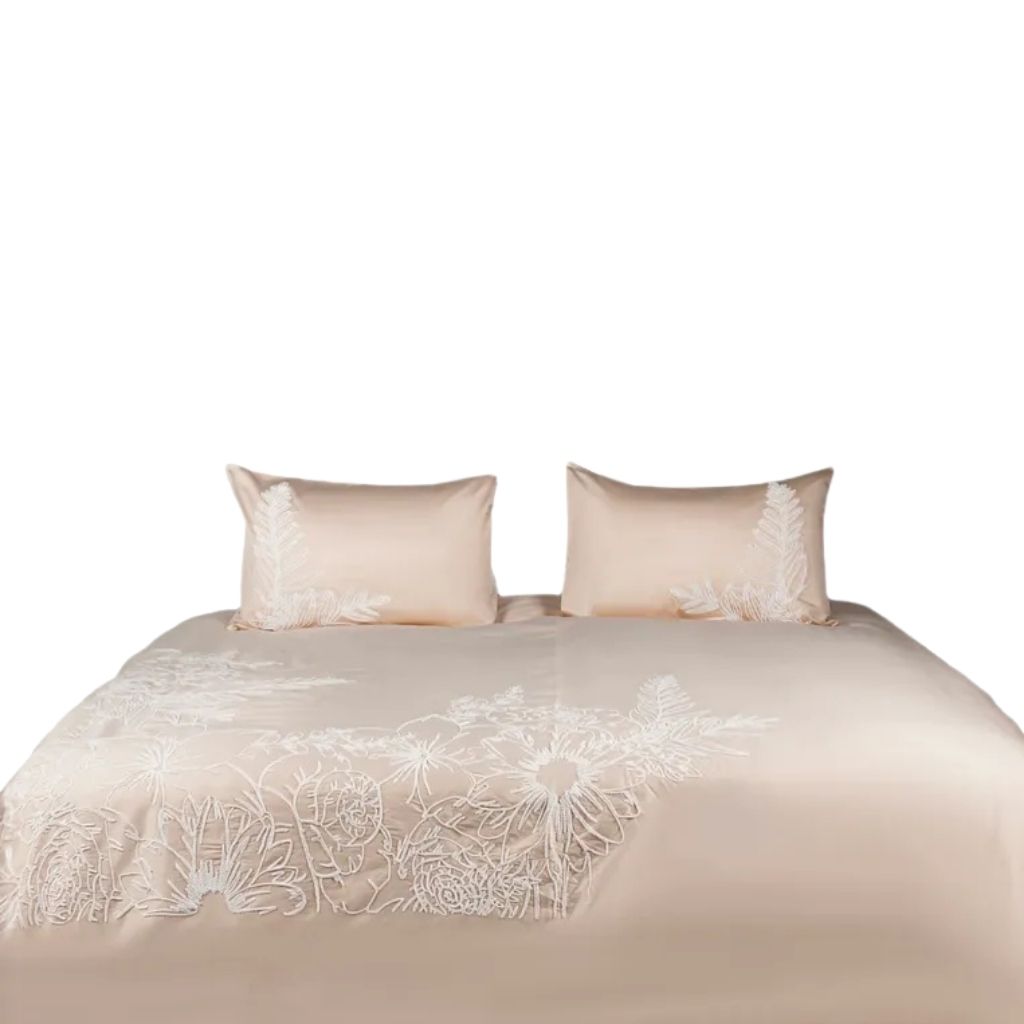 Floral Illusion Chenille Embroidered Duvet Set 0