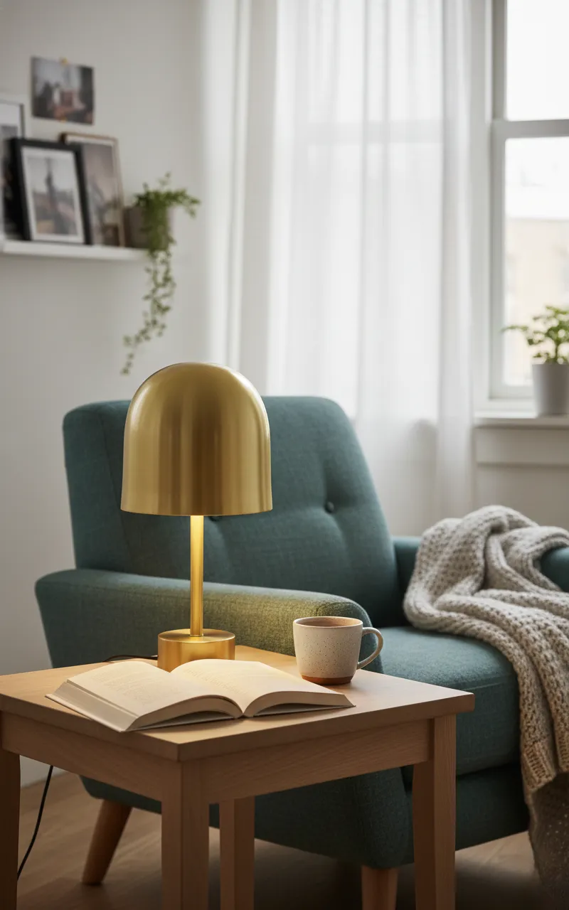 Campana Table - Brushed Brass Finish 1