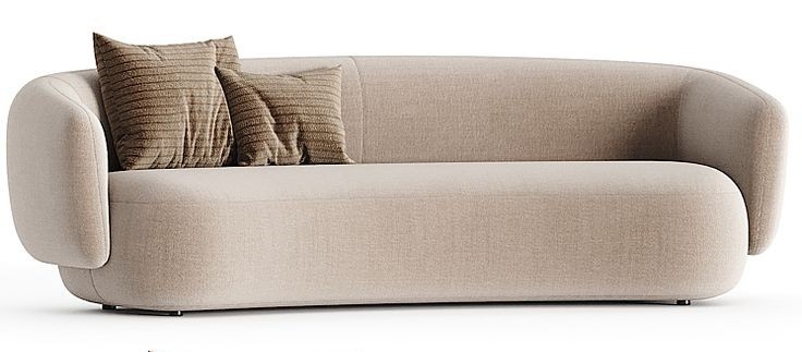 Fresno Curved Sofa With Red Beech Wood Frame 0