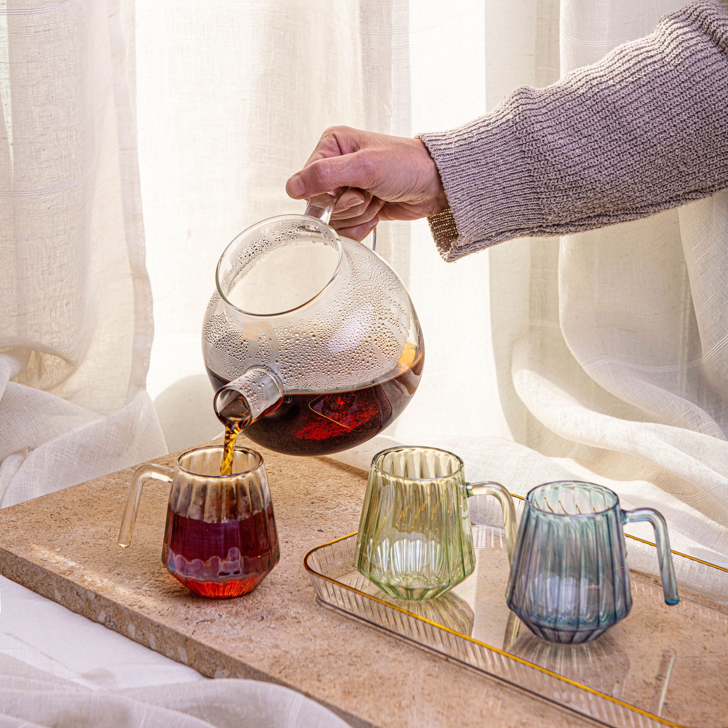 Marhab Handmade Glass Tea Cup 3