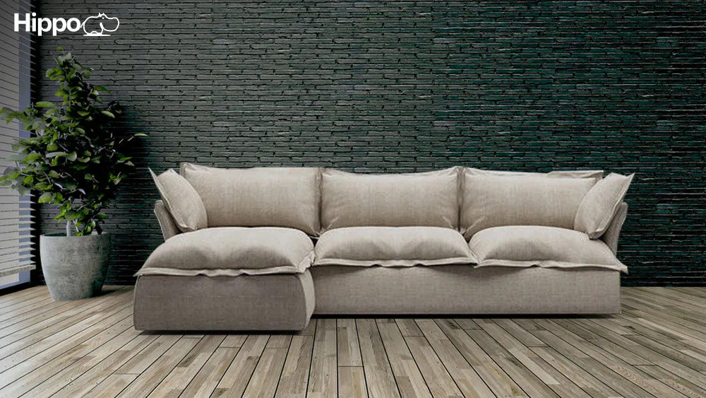 Deja Natural Wood Sofa L-Shape - Hippo 219 1