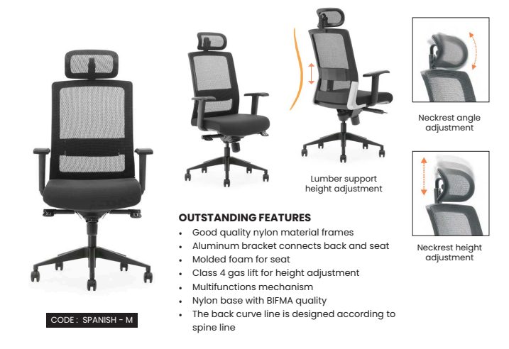 Spanish-M Desk Chair 2