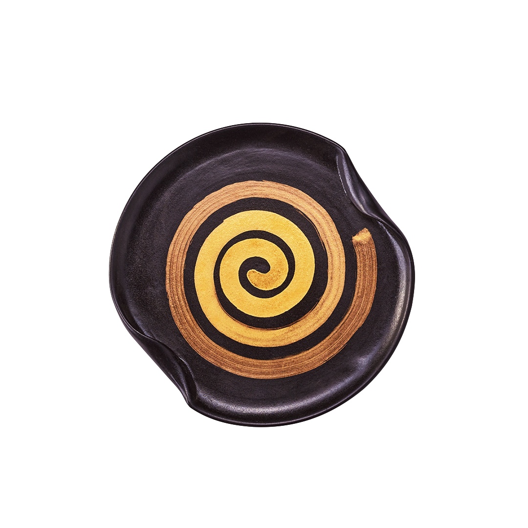 Gi Designs Wave Main Plate Black * Gold 28cm 0