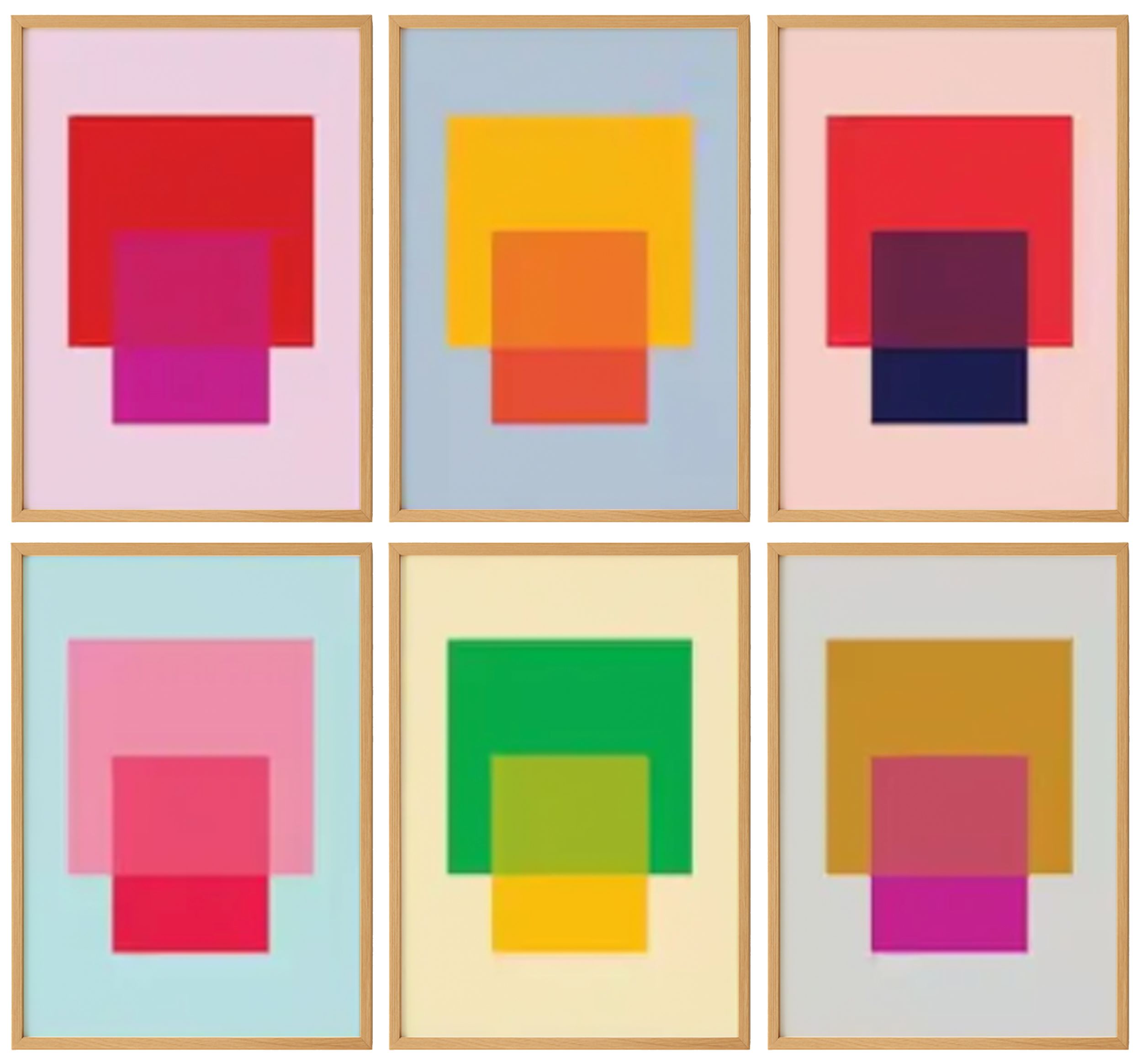 Colorful Pop Gallery Wall Set of 6 0