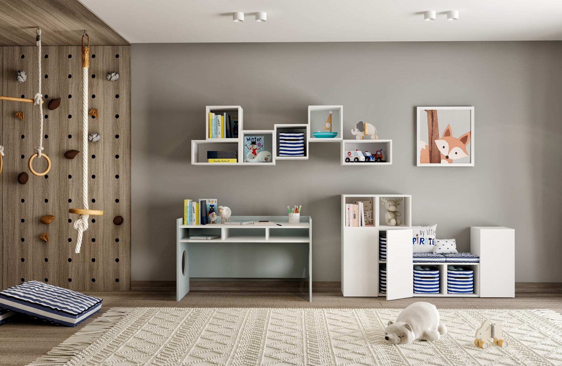 Cubby Storage System with Seating 8