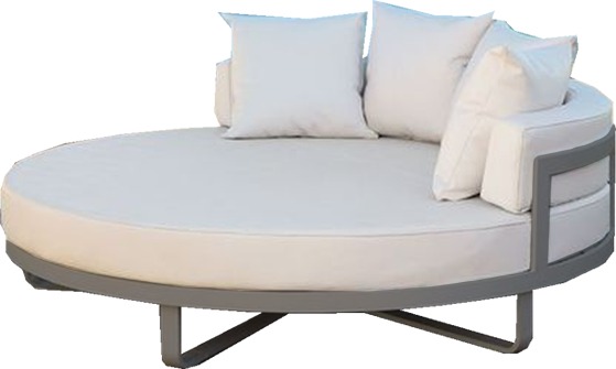Aluminum Round Day Bed With Durable Outdoor Fabric 0
