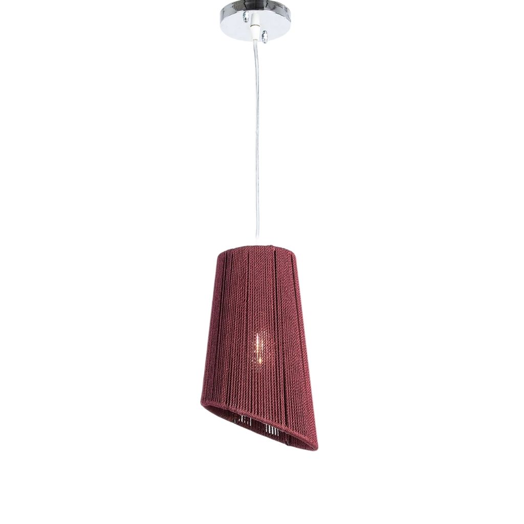 Makrmya Ceiling Lamp With Burgundy Shade – Artistic Light & Texture - A40 0