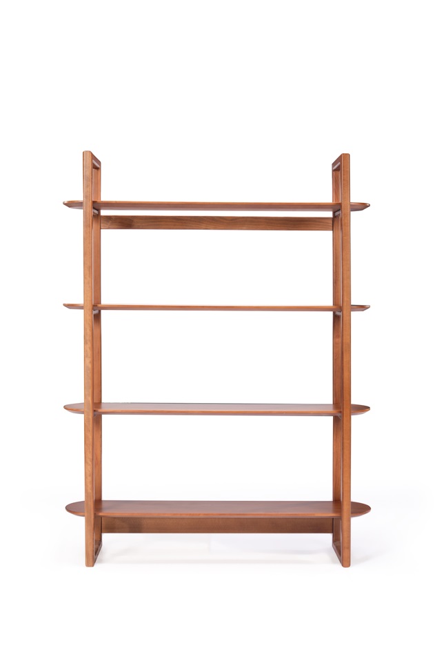 Ellipse 4-Tier Wooden Shelving Unit 0