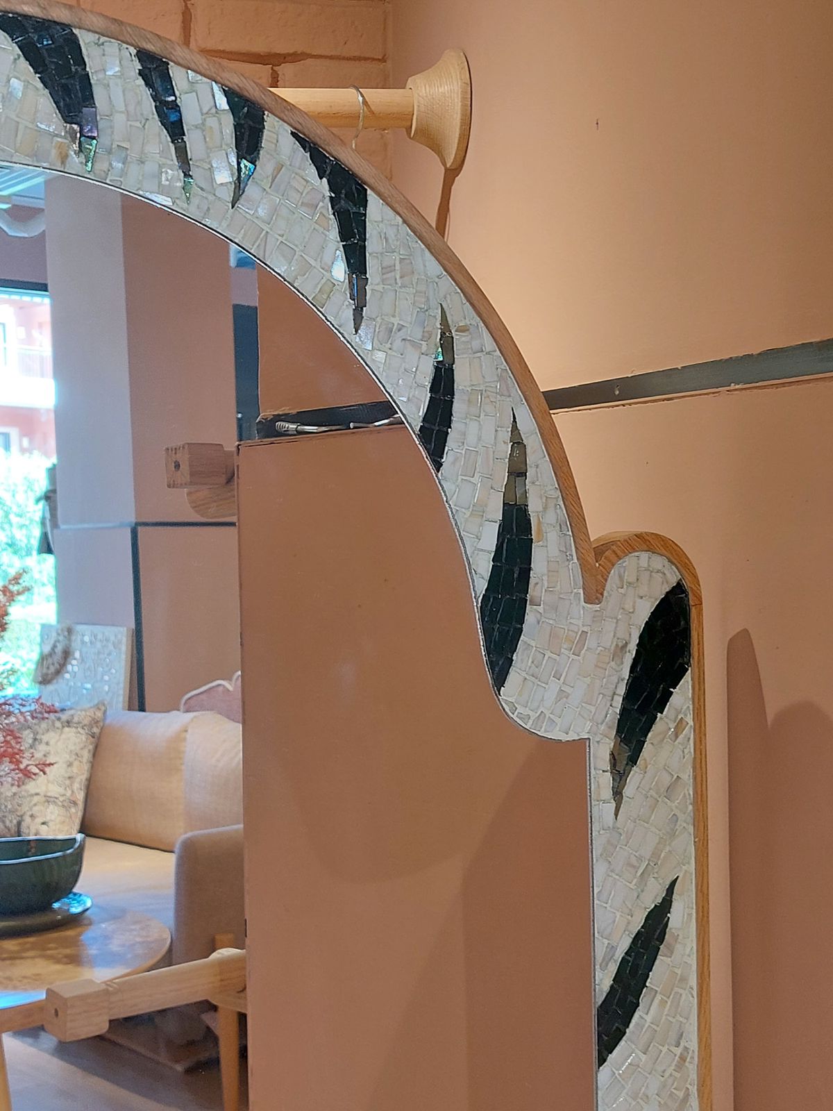 Lotus Artistic Full-Length Mirror With Bold Patterns 1