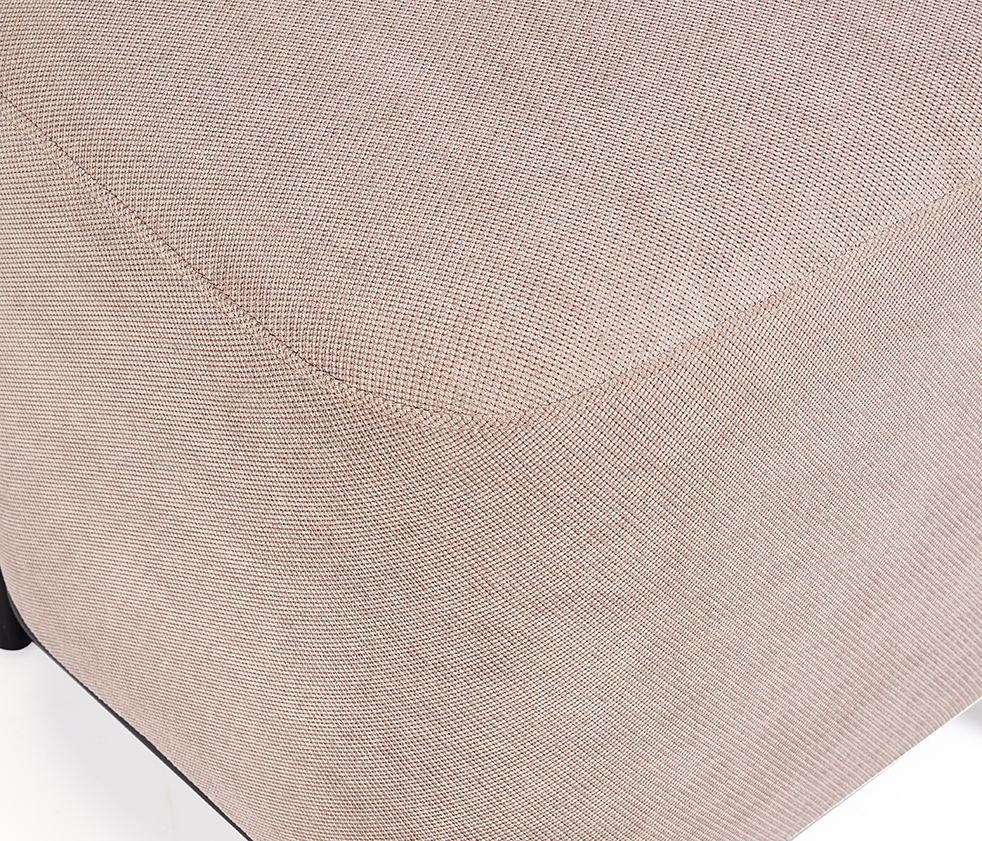 Sukun Upholstered Cube Pouf with Metal Base 2