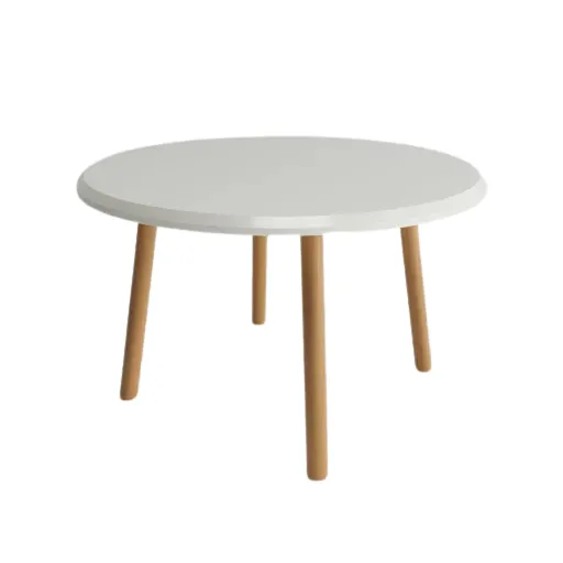 ترابيزة مستديرة من خشب الزان \العزيزي مع أرجل مائلة image