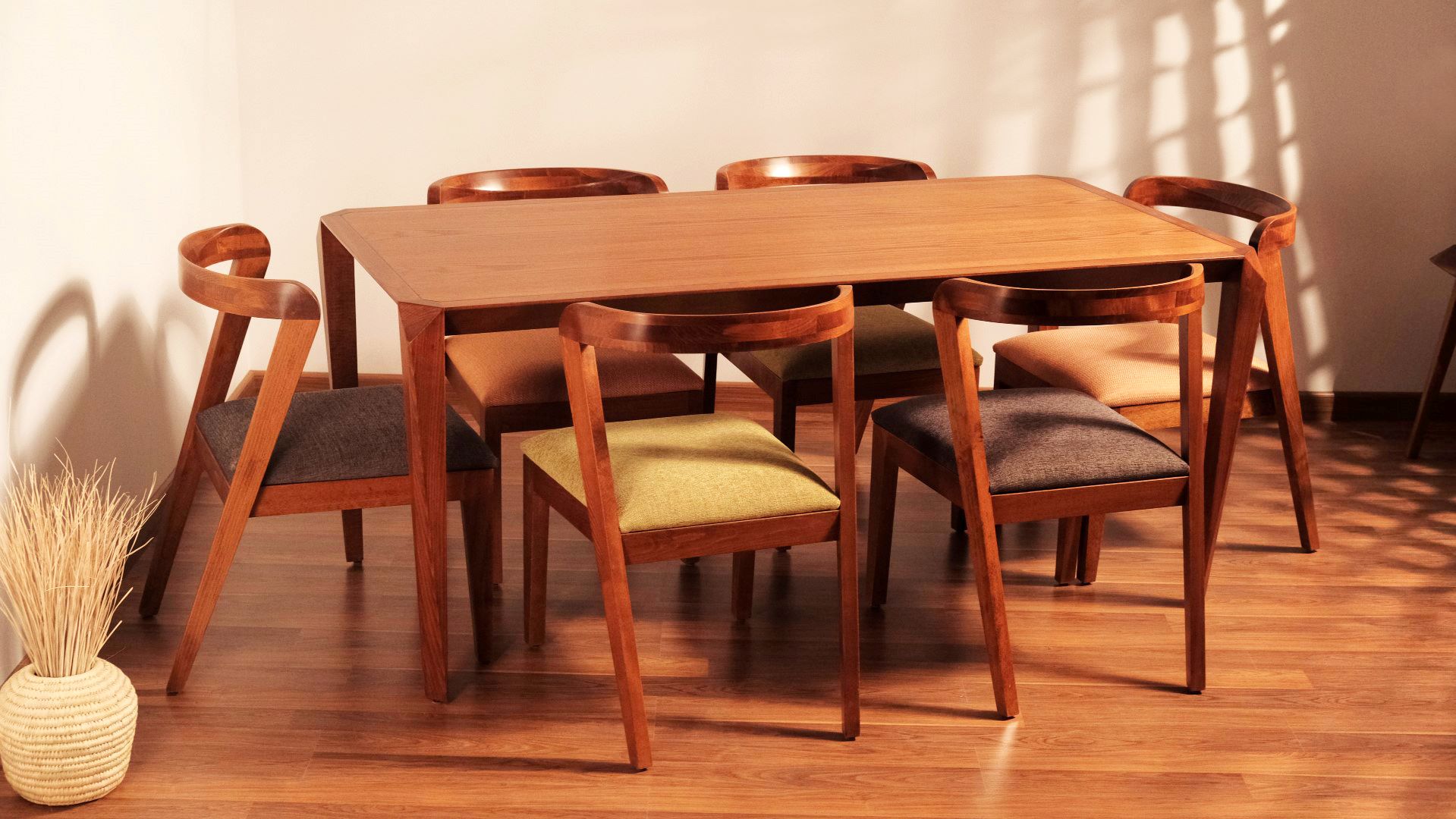 Greta Rectangular Dining Table With Oak Top 1