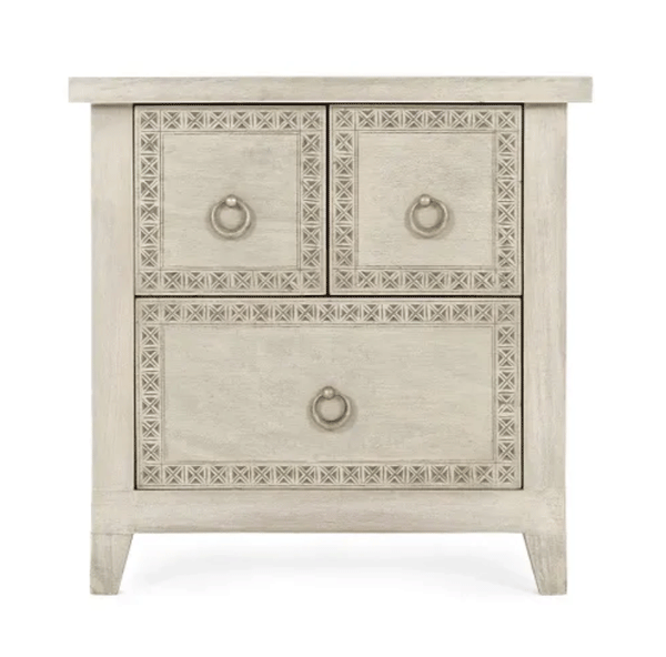 Treasure Night Table (60 cm) - 3 Decorated Drawers 0