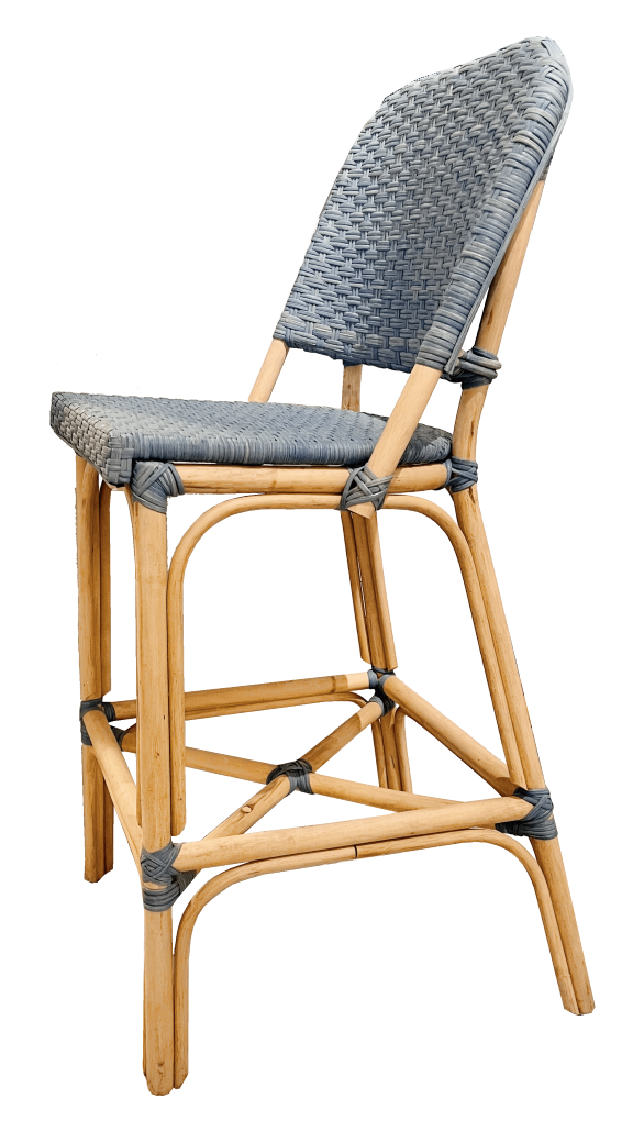 Azur Natural Bamboo Bar Stool With Woven Seat 0