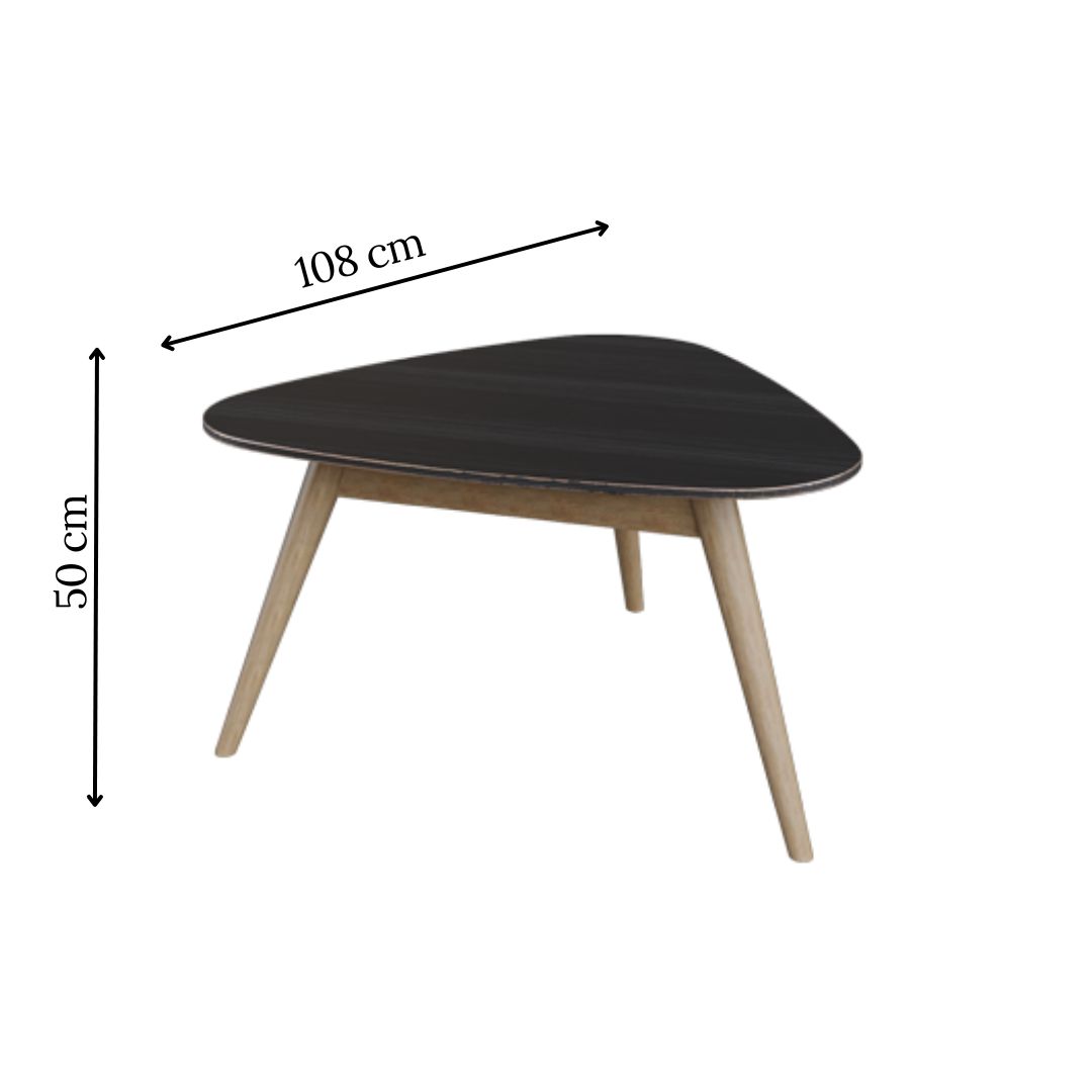 Trio-Edge Coffee Table I - Natural Veneer Top - Beech Legs 2