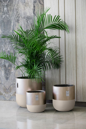 Fiber Glass Metallic Beige 3 pieces Set 0