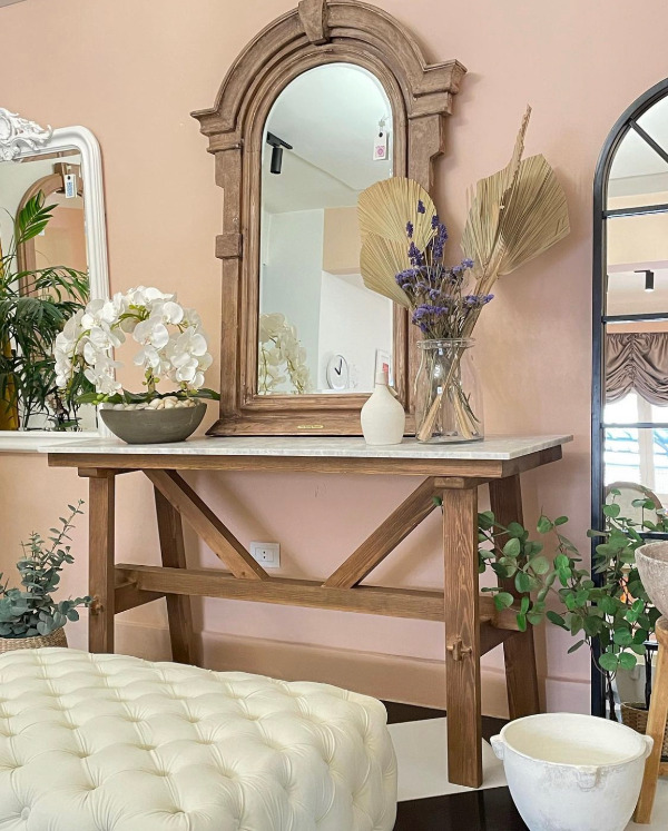 Farm Beech Pine Wood Console 0