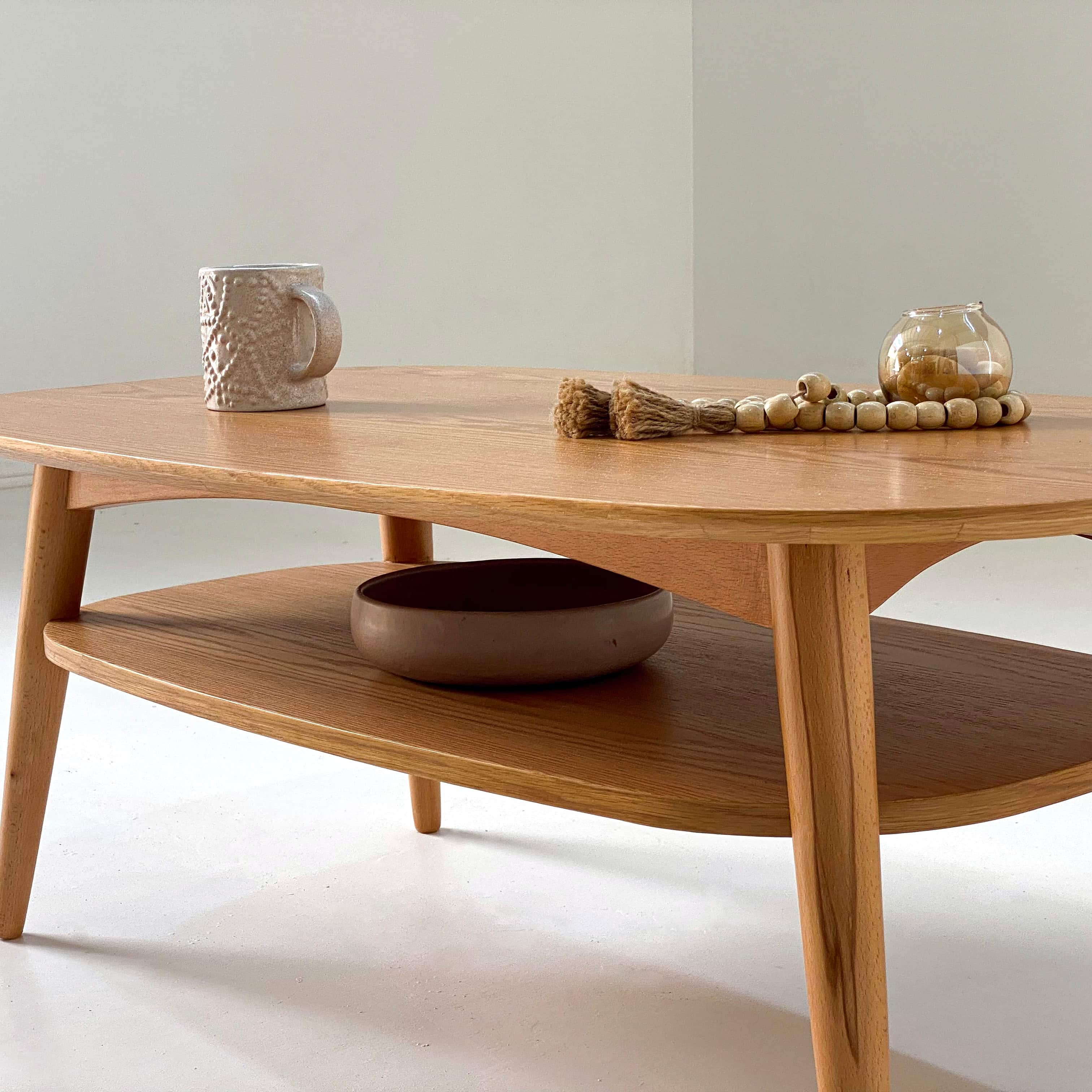 Oslo Coffee Table - 2 Levels - Beech Wood & Oak Veneer 3
