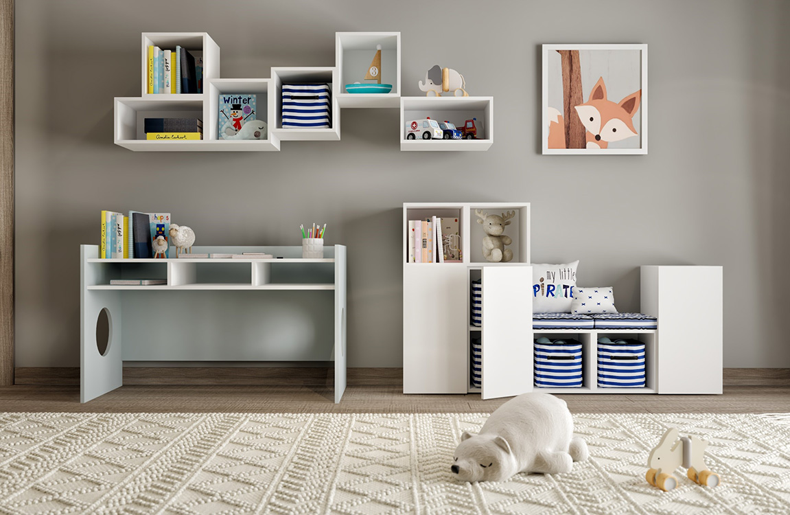Cubby Storage System with Seating 9