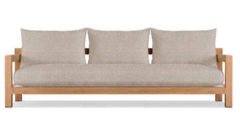 Outdoor Sofa With A Wooden Frame 220 0