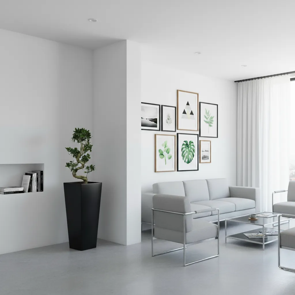 Bonsai with Black Matt Pot - Indoor Natural Plants 1