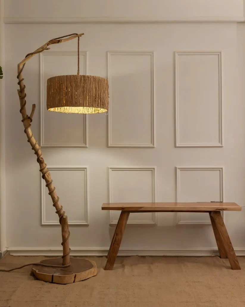 Tree Light Floor Lamp - Raffia 1