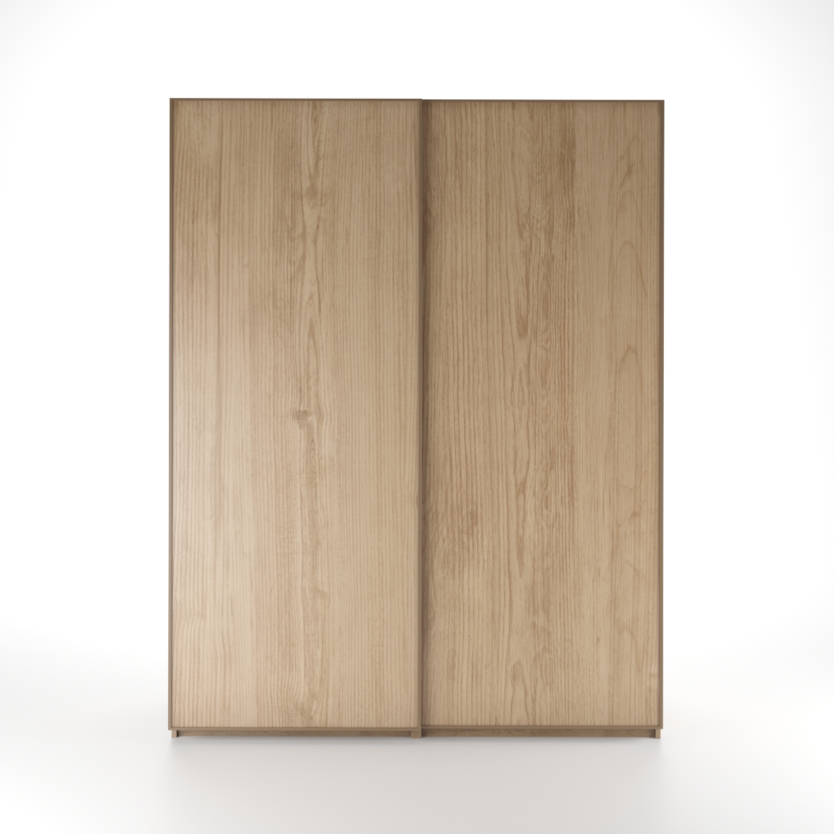 Elegant Oak Veneer Wardrobe With Sliding Doors - 220 cm 0