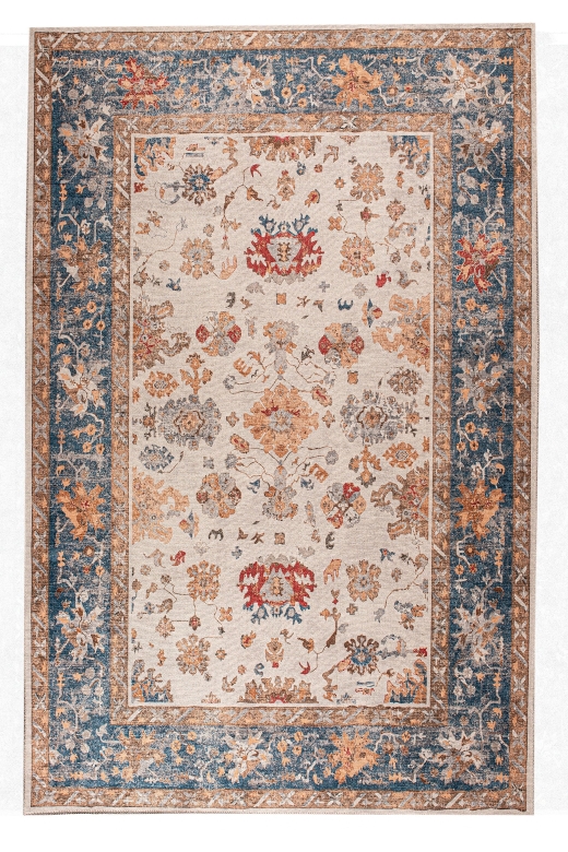 Woven Whispers Digital Woven Rug – Classic Floral Elegance and Soft Comfort 0