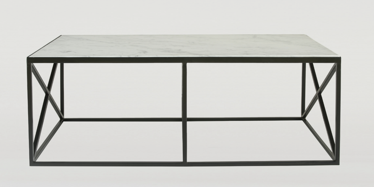 Vela Table AG1010 - Marble\Glass Top - Metal Legs image